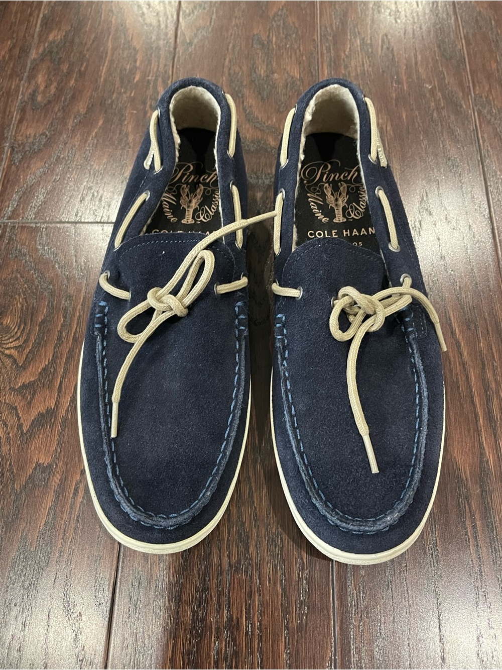 Cole Haan Pinch Weekender Camp Moccasin Navy Suede Men Size 11M